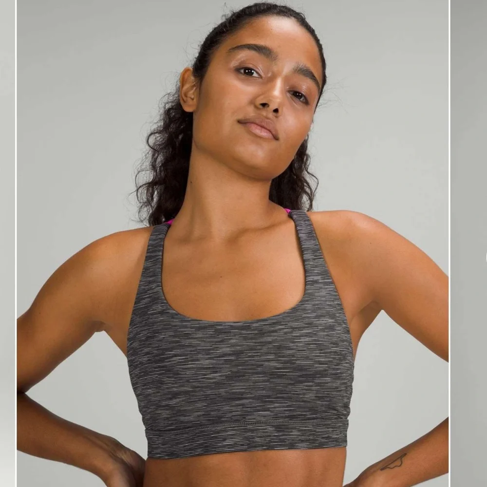 Lululemon Energy Bra Adjustable Medium Support, Grey 8